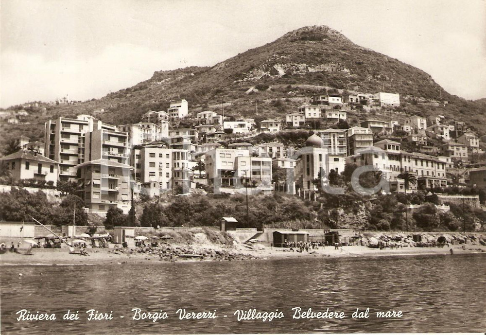 Cartolina originale da collezione 1964 BORGIO VEREZZI SV Villaggio Belvedere dal mare Cartolina FG VG 1