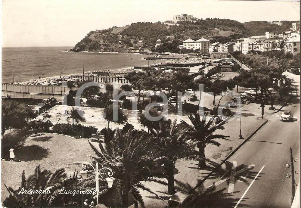 Cartolina originale da collezione 1962 ARENZANO GE Veduta con lungomare Cartolina FG VG 1