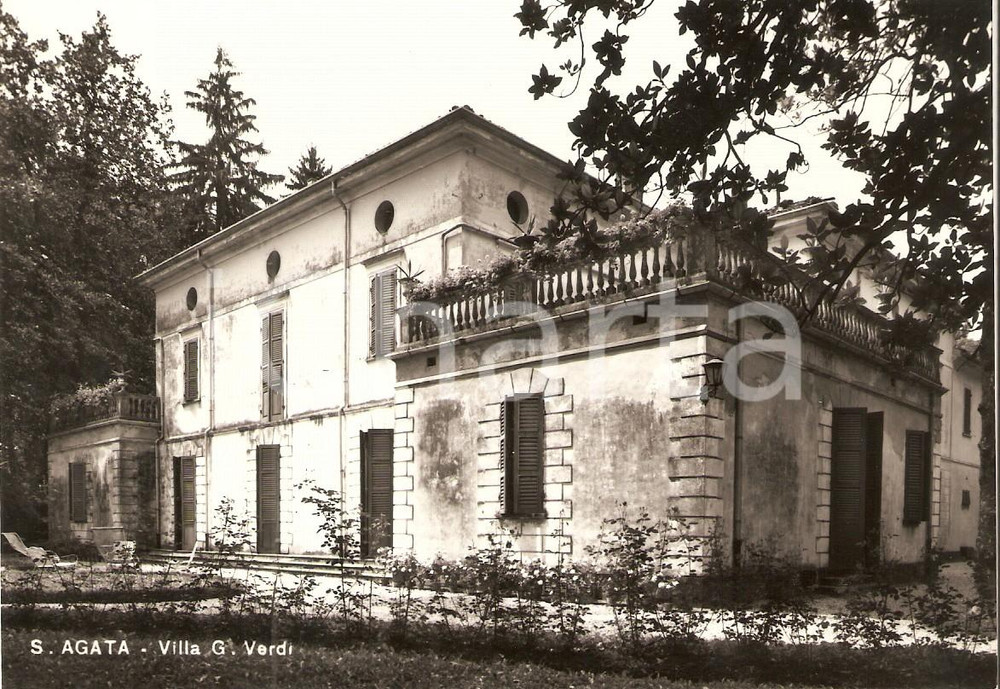 Cartolina originale da collezione 1965 SANT AGATA DI VILLANOVA SULL ARDA PC Villa Giuseppe VERDI Cartolina FG NV 1