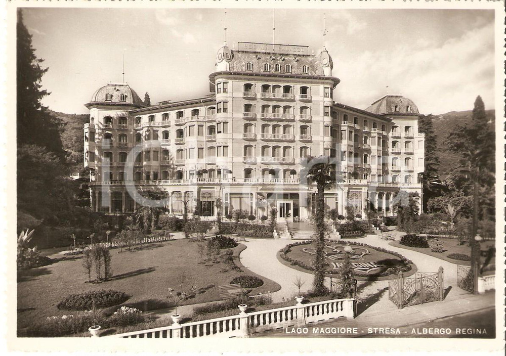 Cartolina originale da collezione 1950 ca STRESA VB Albergo Regina  Lago Maggiore Cartolina FG NV 1