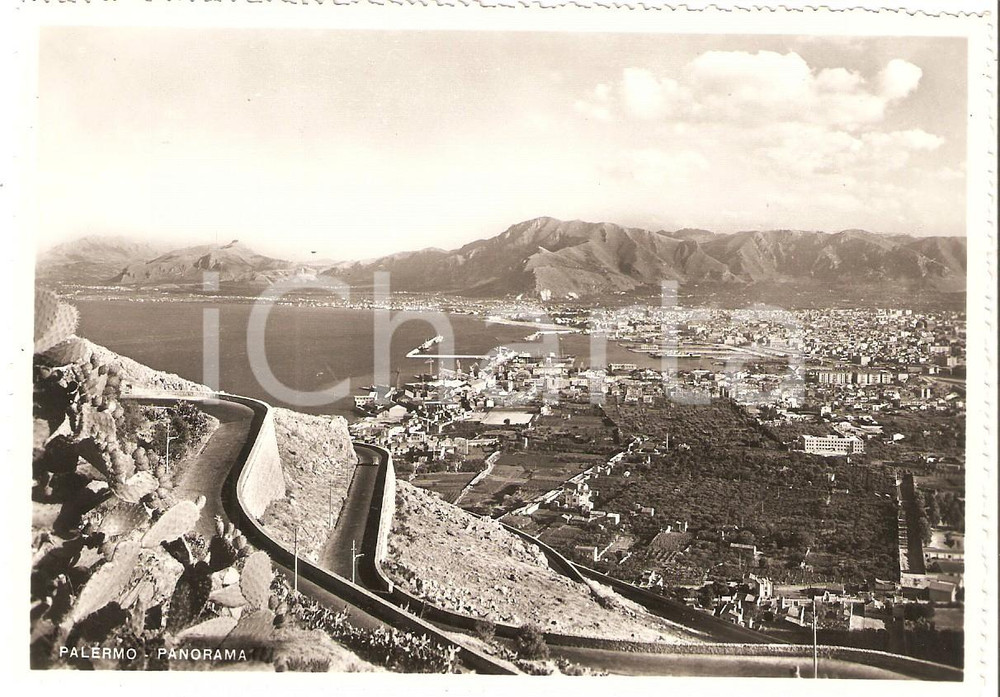 Cartolina originale da collezione 1960 ca PALERMO Panorama della cittÃ  Cartolina FG NV 1