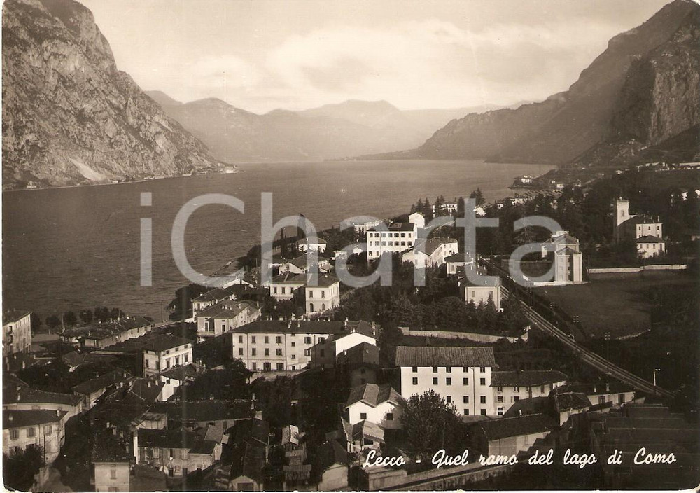 Cartolina originale da collezione 1960 ca LECCO Quel ramo del LAGO DI COMO Panorama Cartolina FG NV 1