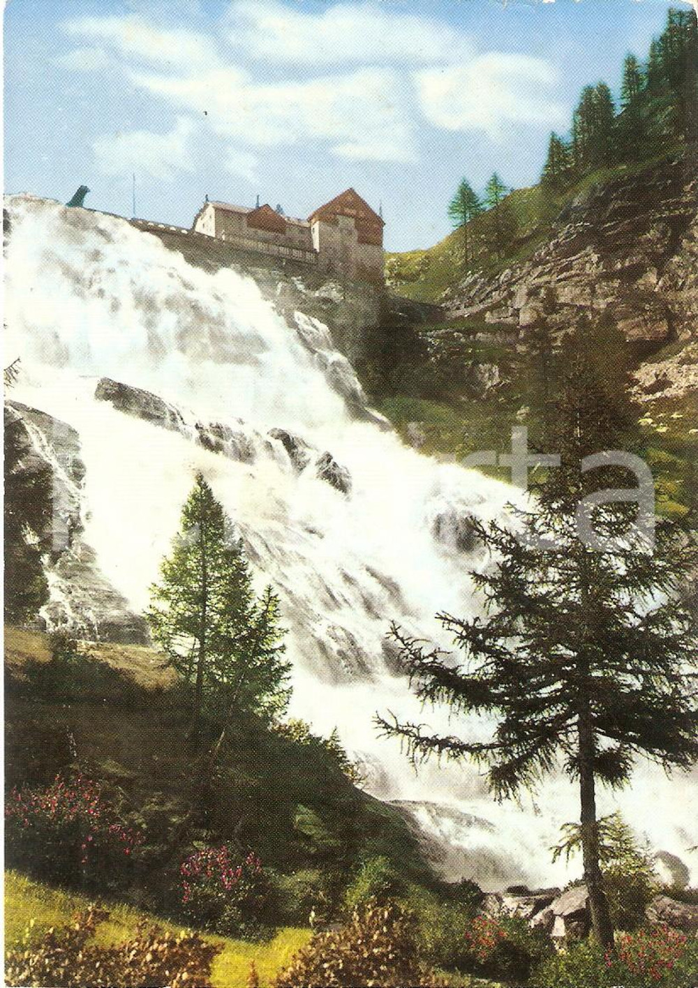 1960 ca FORMAZZA (VB) Frazione FRUA Cascata del TOCE Panorama *Cartolina FG VG