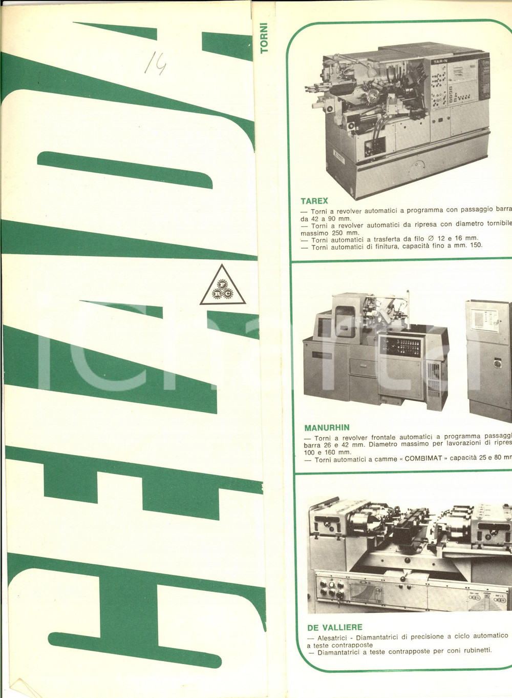 Materiale pubblicitario d’epoca 1970 ca MILANO Ditta CELADA Catalogo ILLUSTRATO Fresatrici e dentatrici 1