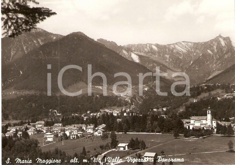 Cartolina originale da collezione 1955 ca SANTA MARIA MAGGIORE VB Panorama Valle Vigezzo Cartolina FG NV 1