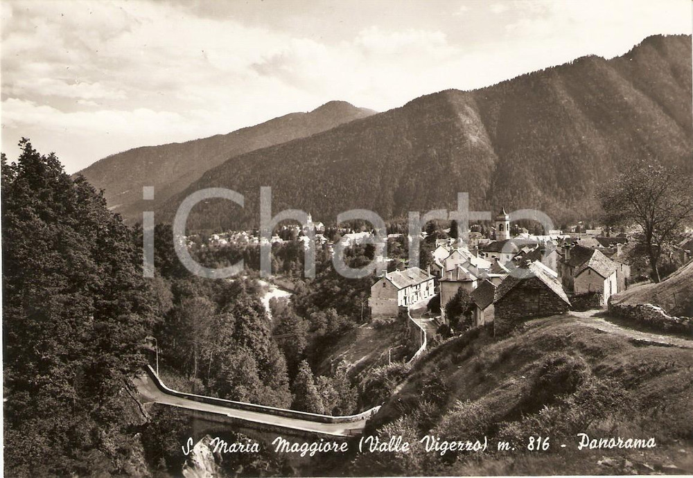 1955 ca SANTA MARIA MAGGIORE (VB) Panorama Valle Vigezzo Cartolina FG NV