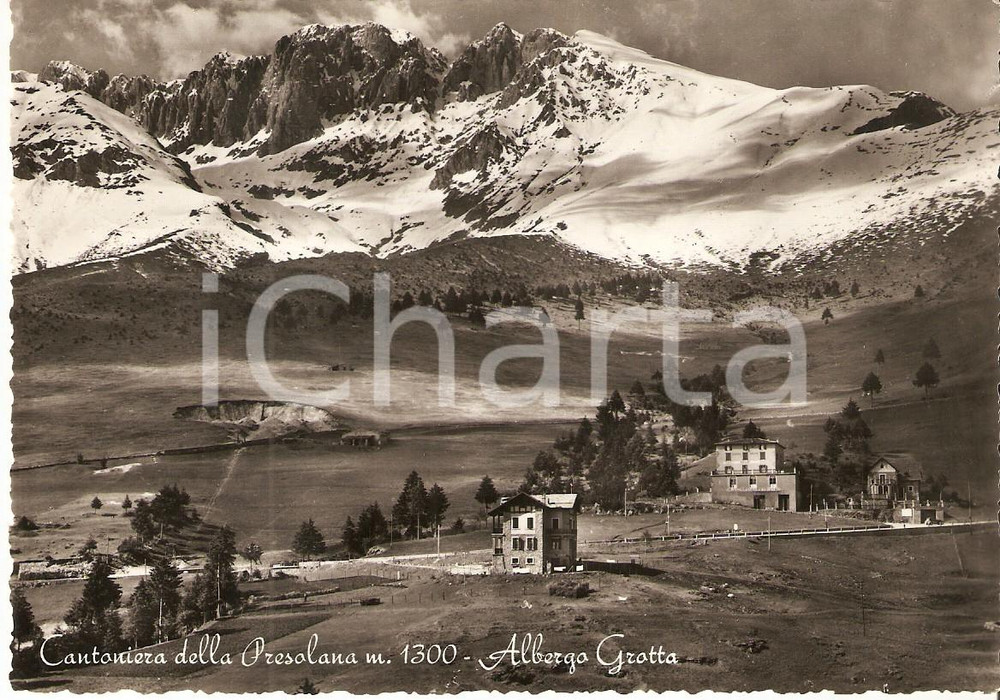 Cartolina originale da collezione 1957 CANTONIERE DELLA PRESOLANA BG Albergo Grotta Cartolina FG VG 1