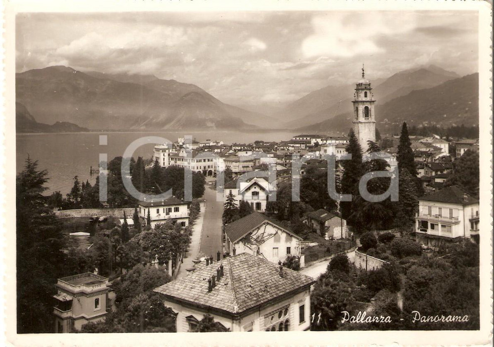 Cartolina originale da collezione 1955 ca VERBANIA Frazione PALLANZA Panorama Cartolina FG VG 1