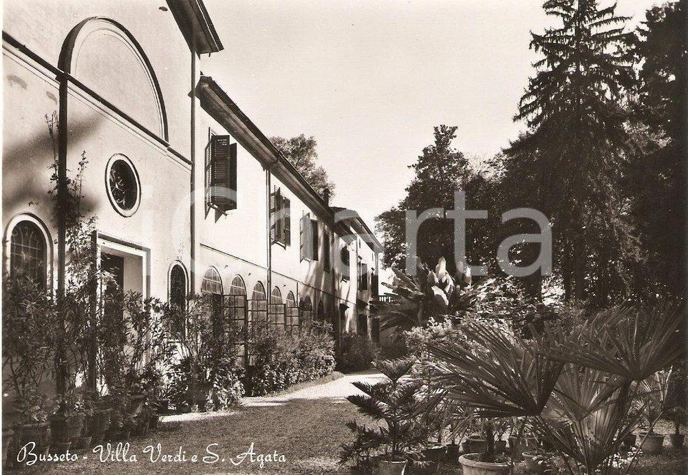 Cartolina originale da collezione 1955 ca SANT AGATA DI VILLANOVA SULL ARDA PC Villa Giuseppe VERDI Cartolina FG 1
