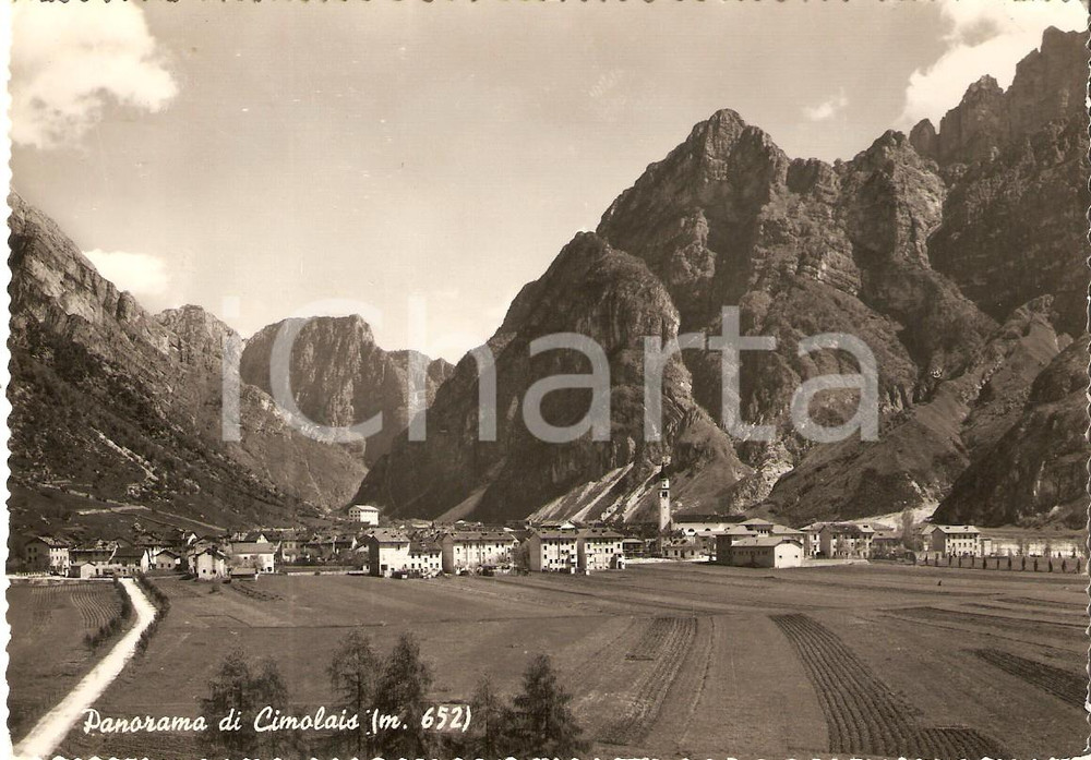Cartolina originale da collezione 1955 CIMOLAIS PN Panorama Timbro ASCI Scout Cattolici Cartolina FG VG 1