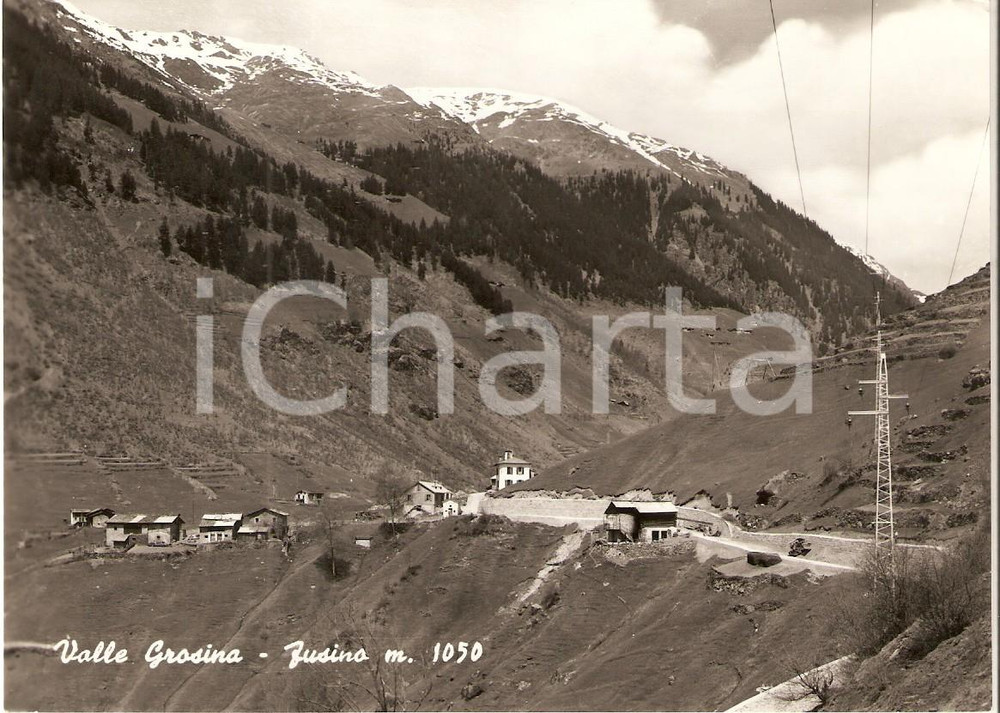 Cartolina originale da collezione 1961VAL GROSINA SO Panorama con Rifugio FUSINO Cartolina FG VG 1