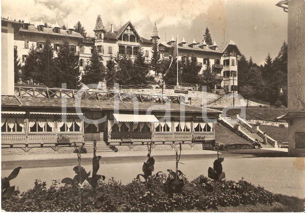 Cartolina originale da collezione 1953 PASSO DELLA MENDOLA TN Centro Culltura Maria Immacolata Cartolina FG VG 1