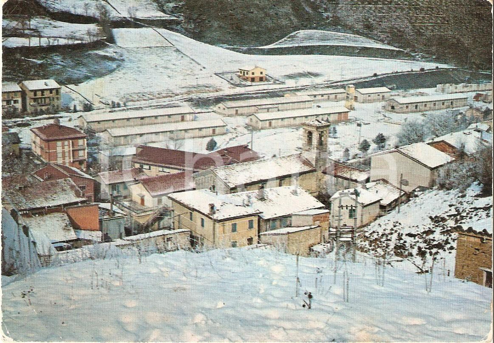 Cartolina originale da collezione 1987 FOLIGNO PG Frazione COLFIORITO Veduta invernale Cartolina FG VG 1