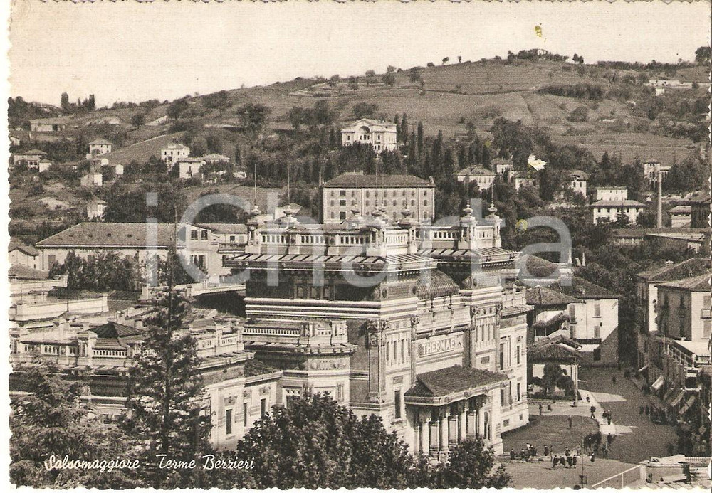 Cartolina originale da collezione 1956 SALSOMAGGIORE TERME PR Terme Berzieri Cartolina FG VG 1