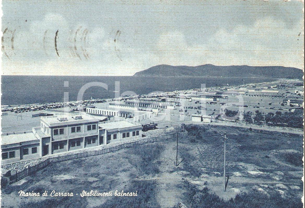 Cartolina originale da collezione 1960 MARINA DI CARRARA MS Stabilimenti balnerari Cartolina FG VG 1