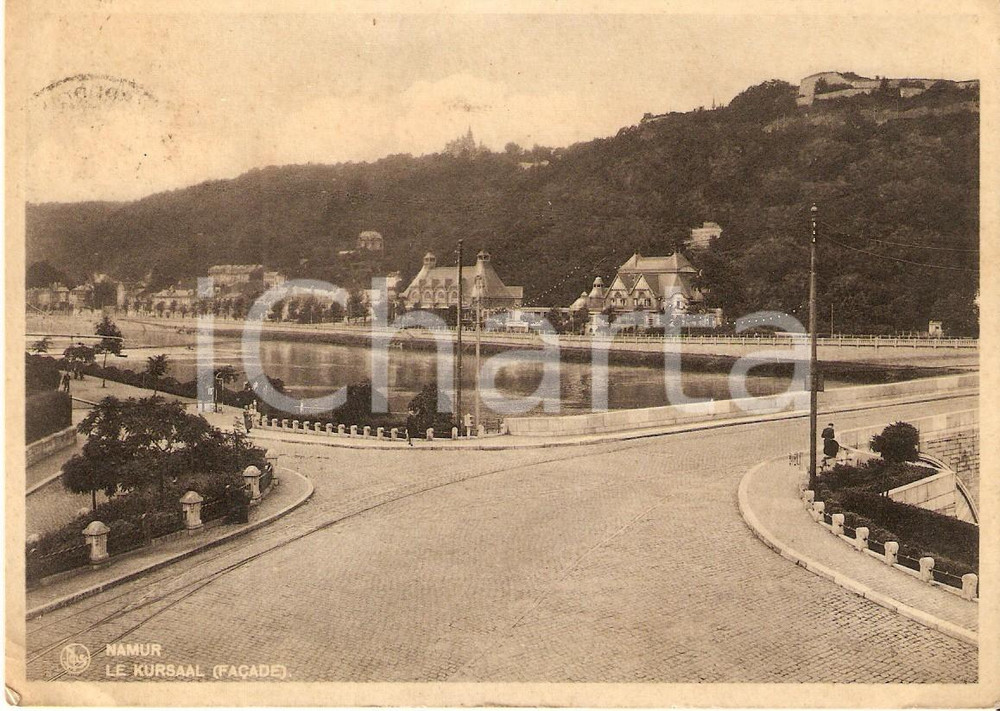 Cartolina originale da collezione 1940 ca NAMUR BELGIO Panorama con Le Kursaal Cartolina FG VG 1
