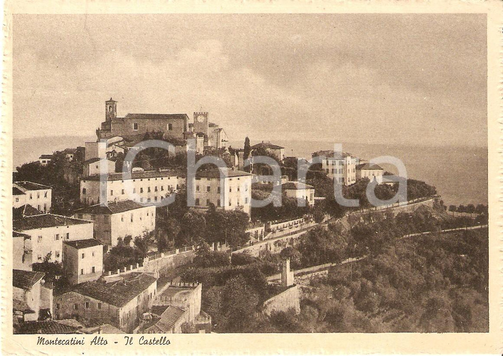 Cartolina originale da collezione 1941 MONTECATINI ALTO PT Panorama con il Castello Cartolina FG VG 1