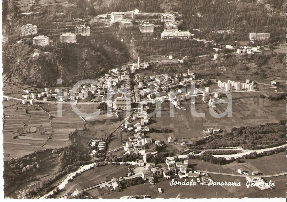 Cartolina originale da collezione 1961 SONDALO SO Panorama generale Cartolina FG VG 1
