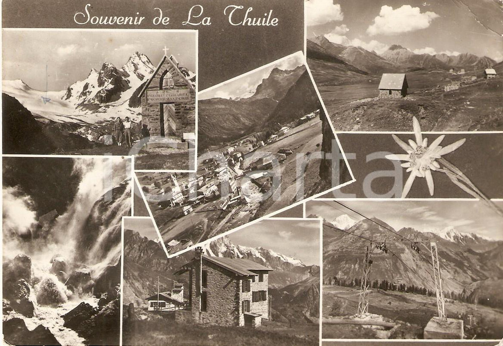 Cartolina originale da collezione 1962 LA THUILE AO Vedutine della Valle Cartolina FG VG 1