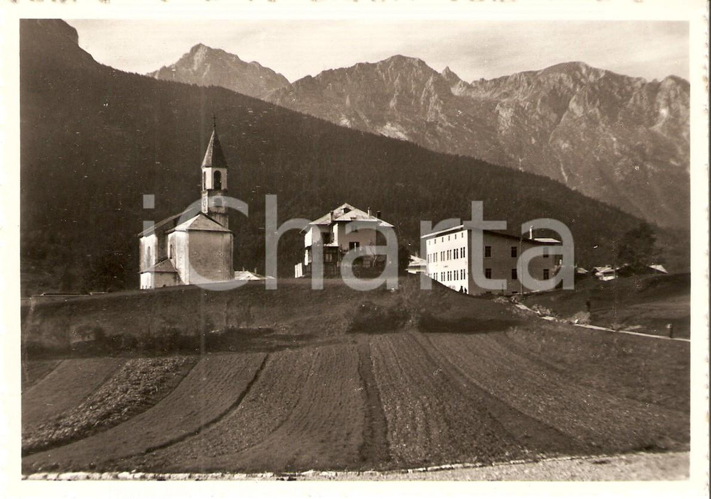 Cartolina originale da collezione 1950 ca MOTIVO DI ANDALO TN Fibion Mular e Croz del Re Cartolina FG NV 1
