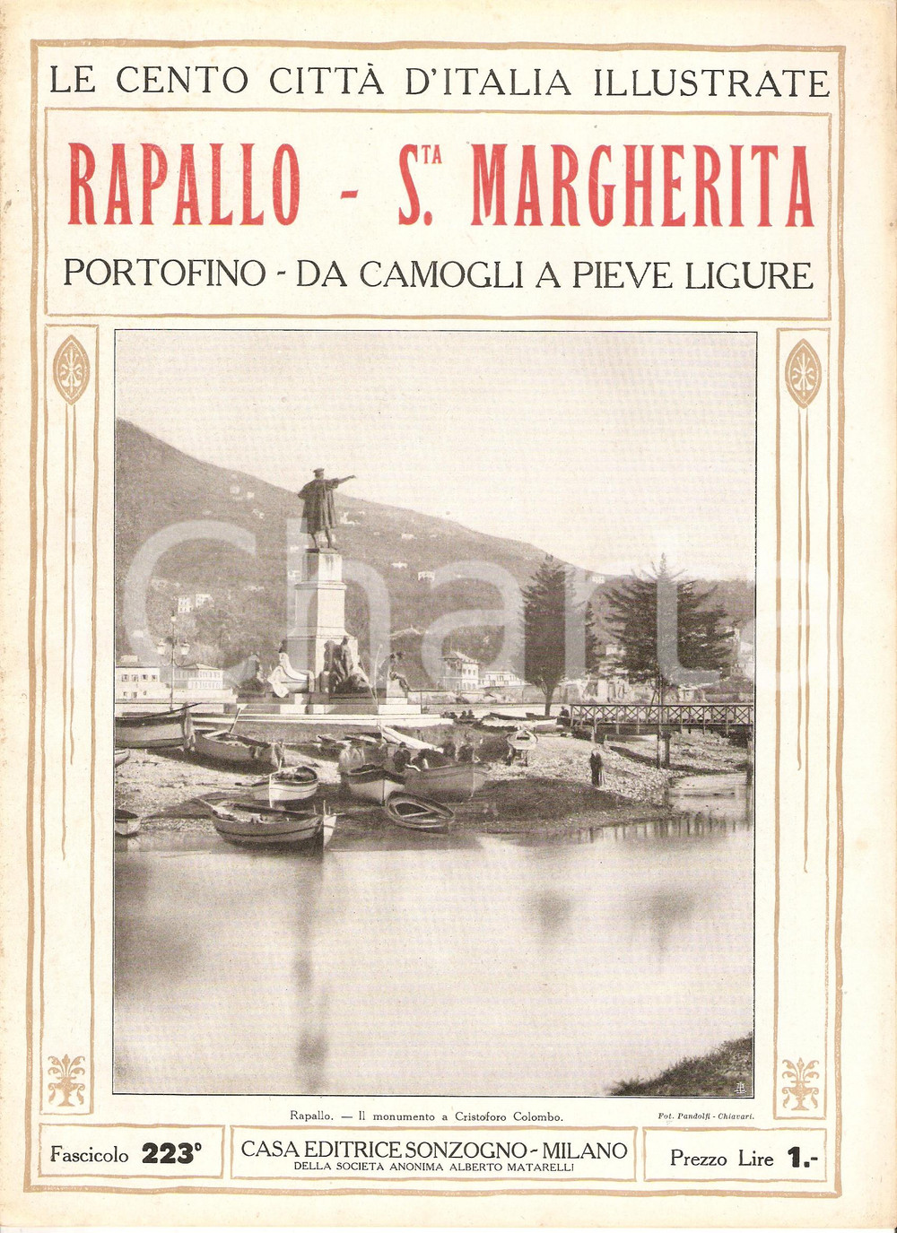 Giornale, rivista storica 1928 CENTO CITTA  D ITALIA Rapallo e Santa Margherita Fascicolo 223 Rivista 1
