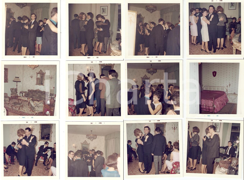 Fotografia d epoca originale 1965 MILANO Ballo lento tra Italoamericani LOTTO 12 Foto di famiglia 9x9 1
