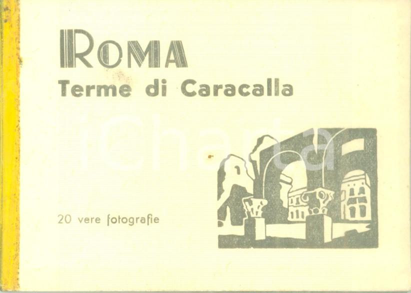 Fotografia d epoca originale 1940 ca ROMA Terme di CARACALLA 20 vere fotografie Libretto cm 10 x 7 1