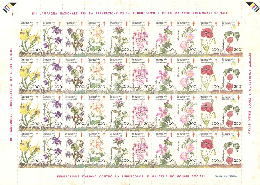 1988 - 51° Campagna prevenzione TUBERCOLOSI  e malattie polmonari *40 Erinnofili