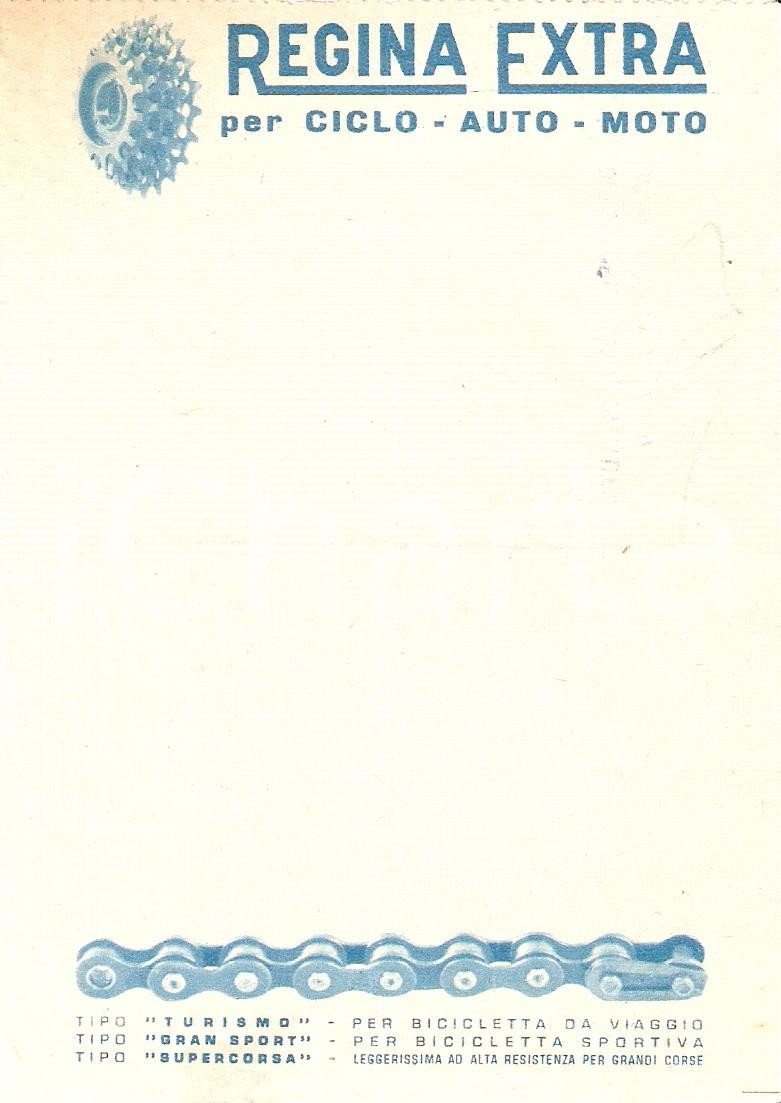 Materiale pubblicitario d’epoca 1969 REGINA EXTRA Catene per biciclette Ricevuta 10x14 cm 1