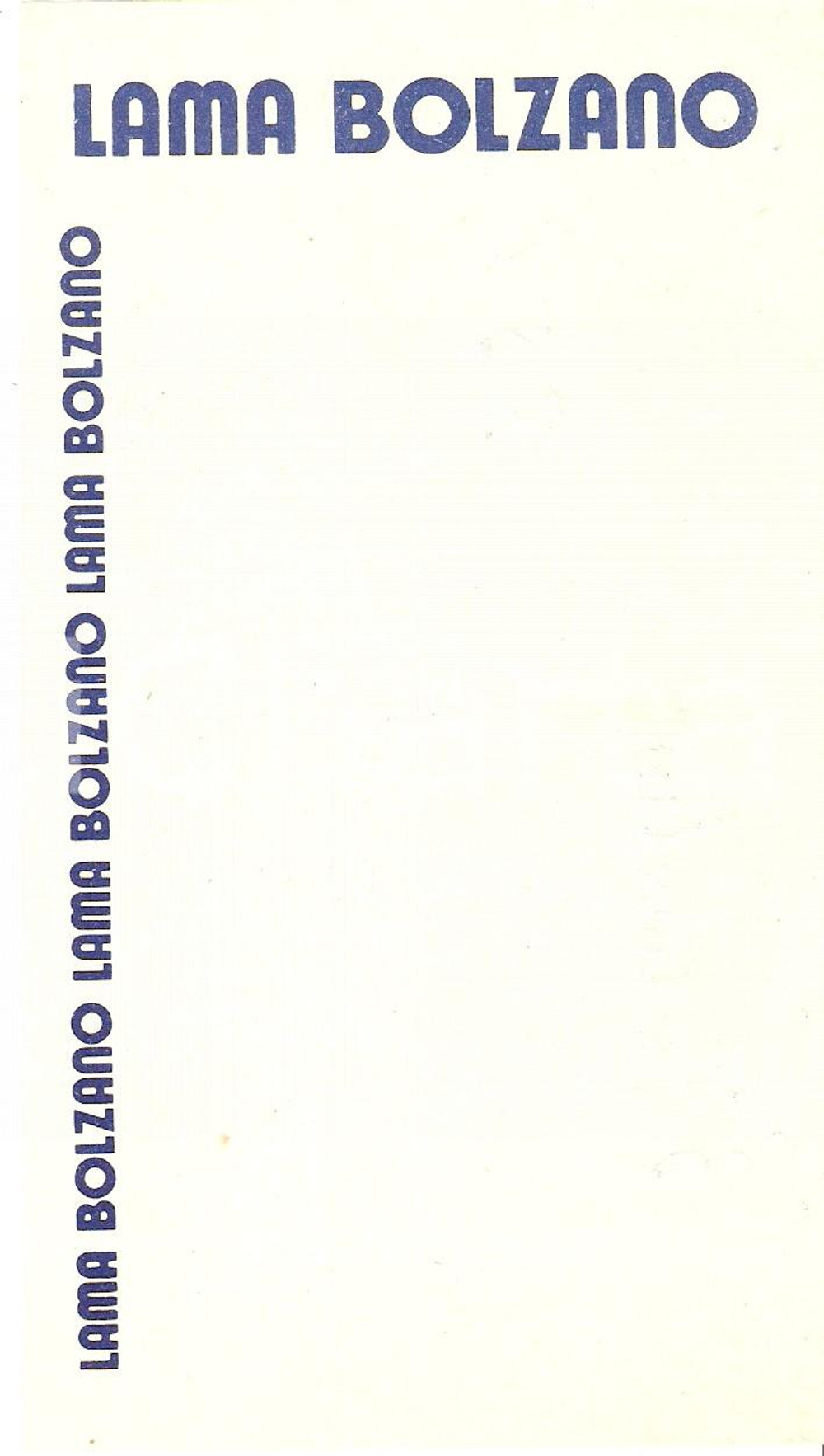Materiale pubblicitario d’epoca 1969 PAVIA Ditta FANALI Lama BOLZANO Ricevuta 9x16 cm 1