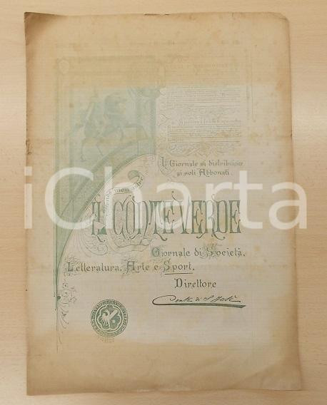 Giornale, rivista storica 1896 FIRENZE IL CONTE VERDE Nozze SAVOIA PETROVICZ Giornale ILLUSTRATO 1