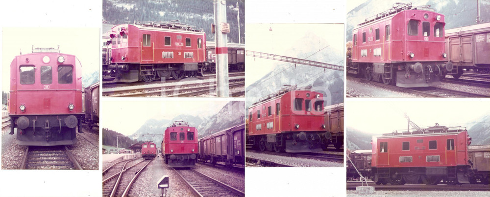 Fotografia d epoca originale 1975 ca SVIZZERA Ferrovie BERNLOTSCHBERGSIMPLON Locomotiva 31 Lotto 6 foto 1