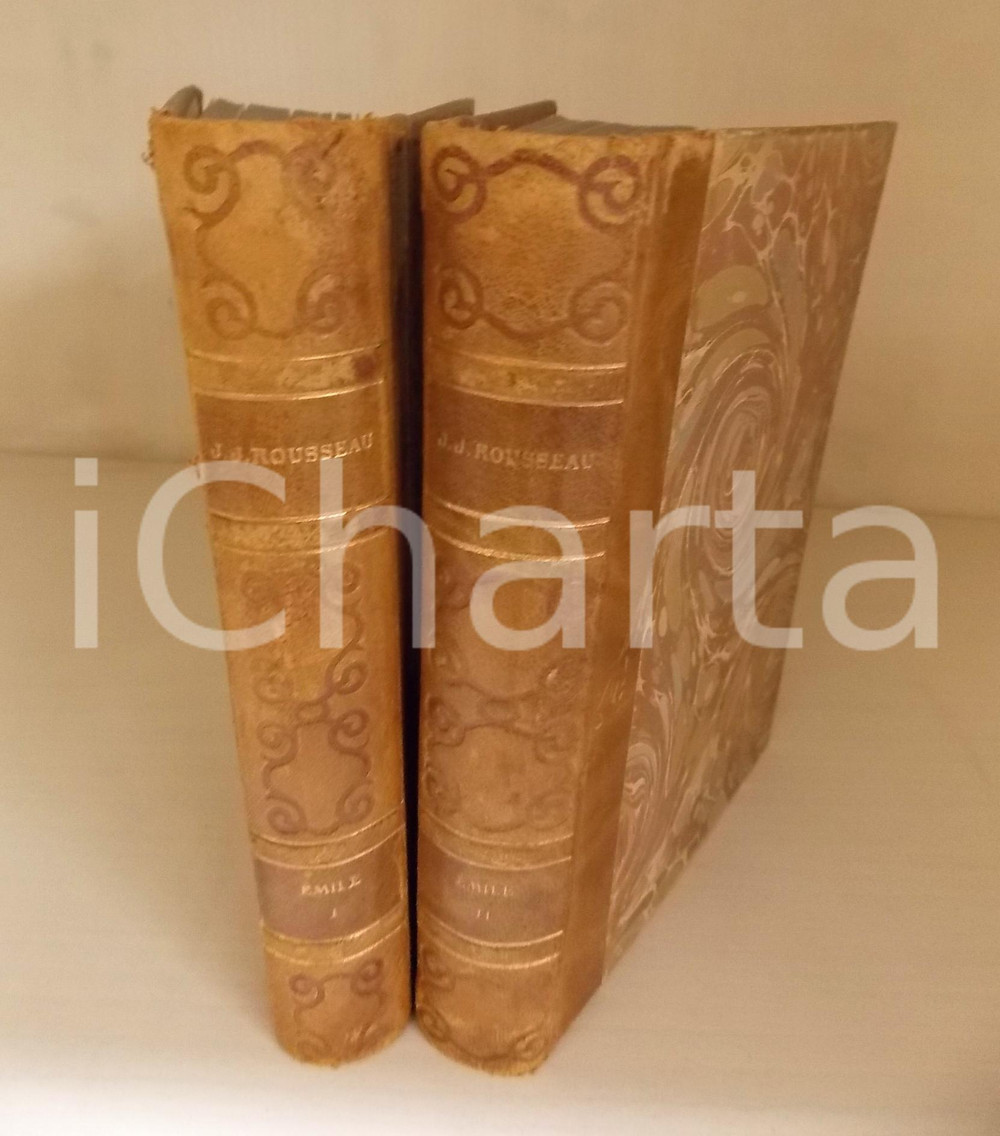 Libro, pubblicazione d epoca 1930 JeanJacques ROUSSEAU Emile ou de l Education Classiques QUILLET Due volumi 1
