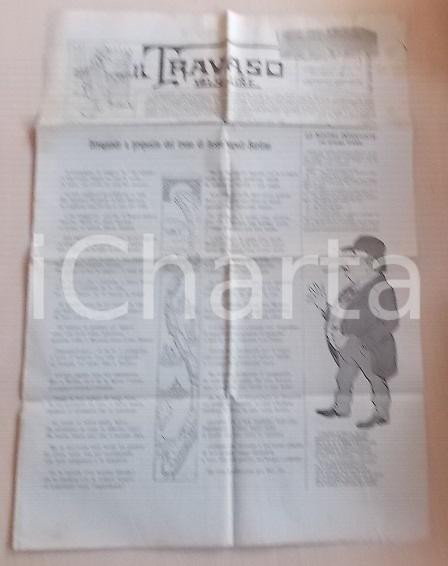Giornale, rivista storica 1901 IL TRAVASO DELLE IDEE Poesia su treno di lusso NAPOLI  BERLINO Giornale 1