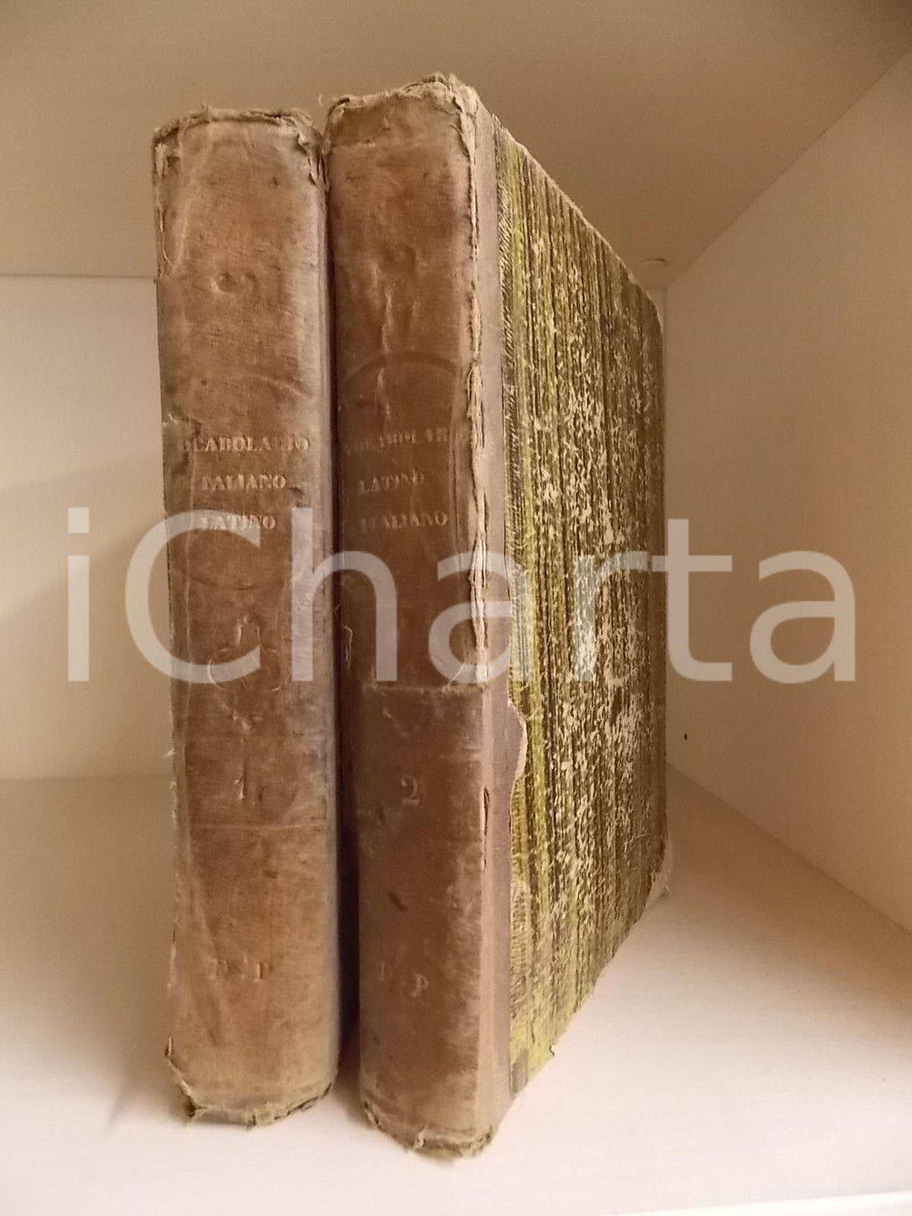 Libro, pubblicazione d epoca 18401849 Giuseppe PASINI Vocabolario italiano  latino Completo DUE VOLUMI 1