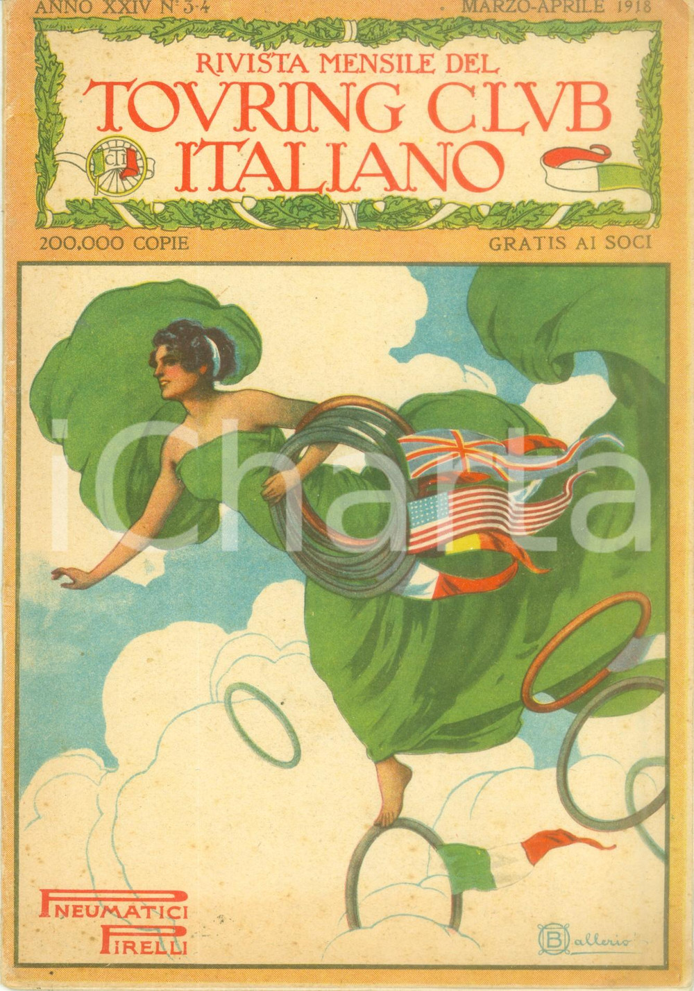 Giornale, rivista storica 1918 LE VIE D ITALIA TCI Santuario TrinitÃ  sotto Monte AUTORE Anno XXIV n. 34 1