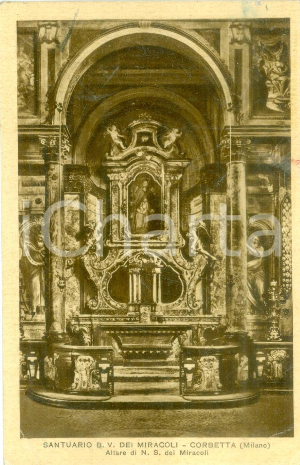 Cartolina originale da collezione 1940 ca CORBETTA MI Santuario Beata Vergine dei Miracoli Cartolina FP NV 1