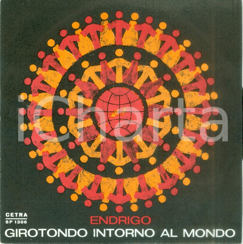 Oggetto da collezione cartaceo 1966 Sergio ENDRIGO Girotondo intorno al mondo Vinile 45 giri CETRA SP 1306 1