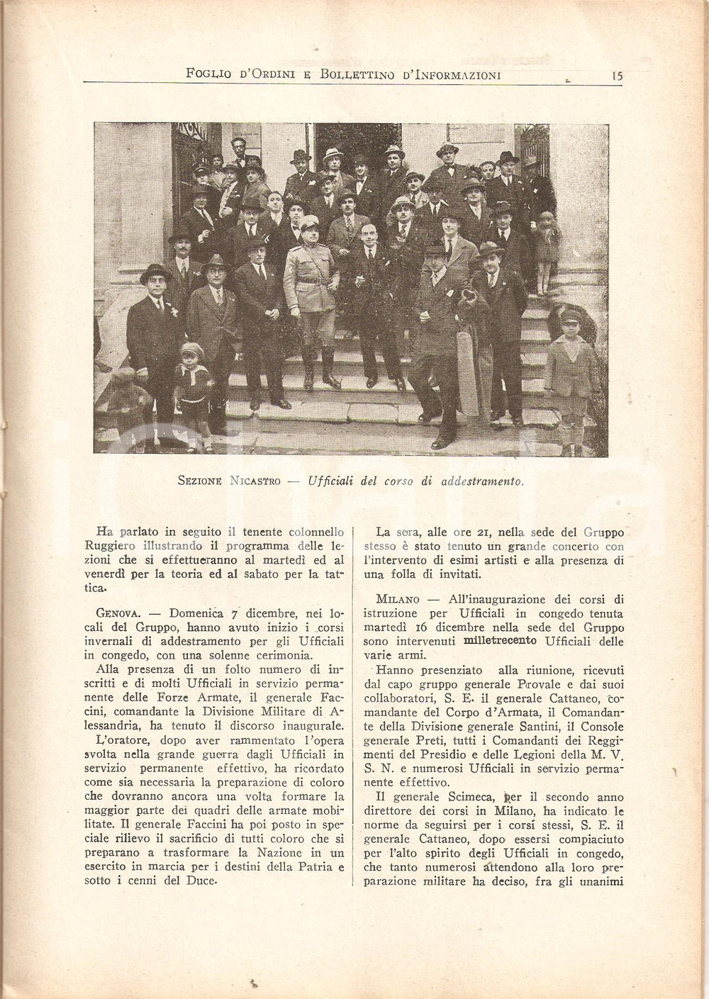 Documento originale, autentico 1931 ROMA U.N.U.C.I. Foglio d ordini Informazioni attivitÃ  Gruppi e Sezioni 1