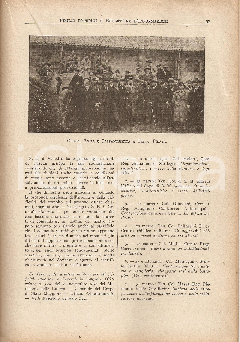 Documento originale, autentico 1931 ROMA U.N.U.C.I. Foglio d ordini Notiziario su Gruppi e Sezioni Rivista 1