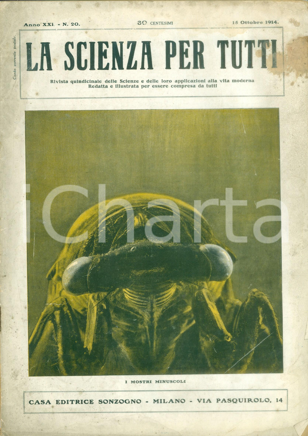 Giornale, rivista storica 1914 WW1 SCIENZA PER TUTTI L atletismo e la scienza Rivista ILLUSTRATA 1