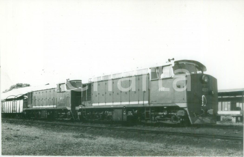 Fotografia d epoca originale 1975 ca GHANA AFRICA Malawi Railways Limited Locomotiva 407 Fotografia 1