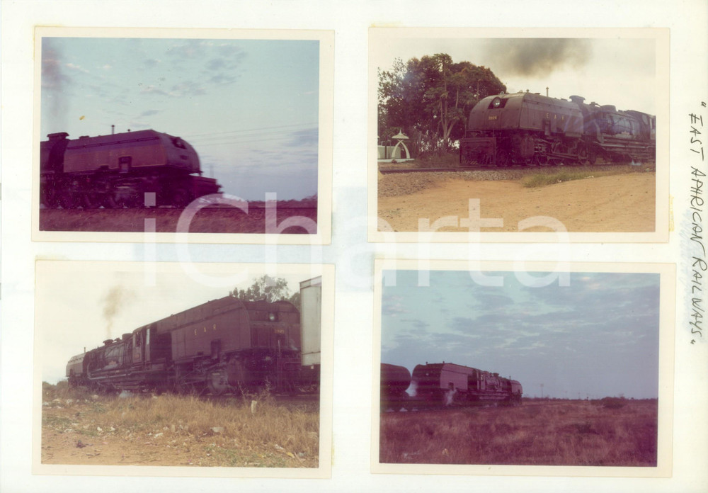 Fotografia d epoca originale 1965 ca EAST AFRICAN RAILWAYS Locomotiva 5929 Lotto 4 fotografie 1