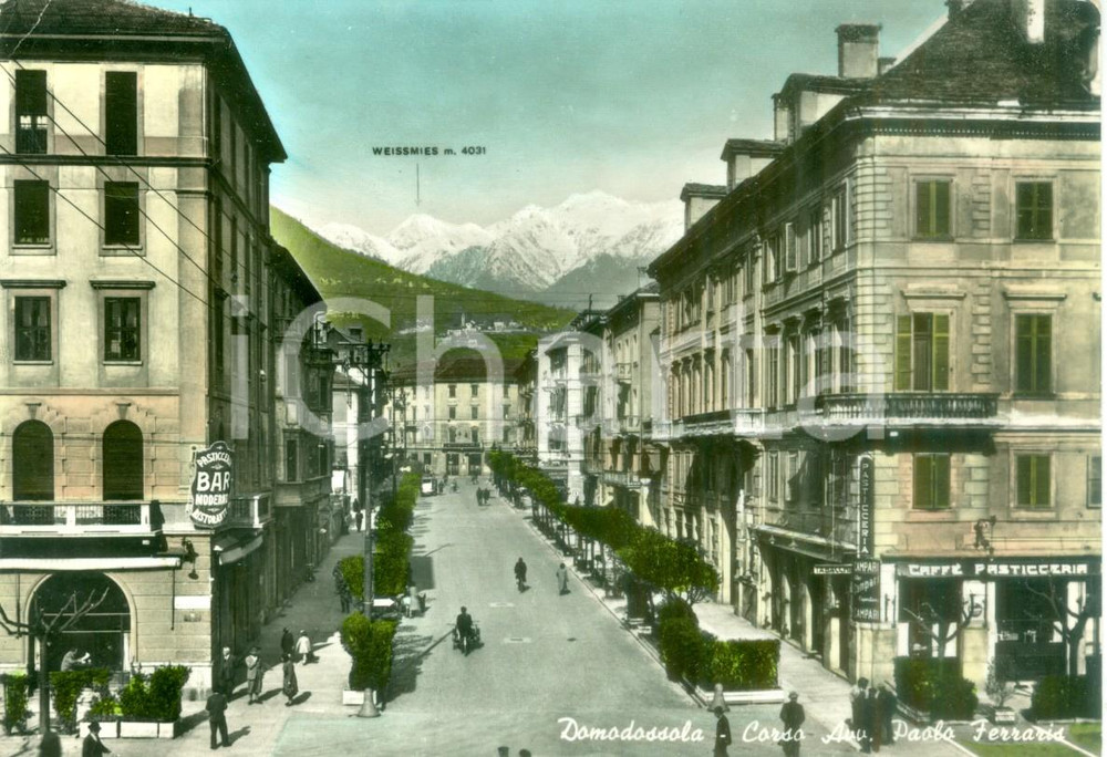 Cartolina originale da collezione 1959 DOMODOSSOLA Corso Avvocato Paolo FERRARIS Cartolina FG VG 1