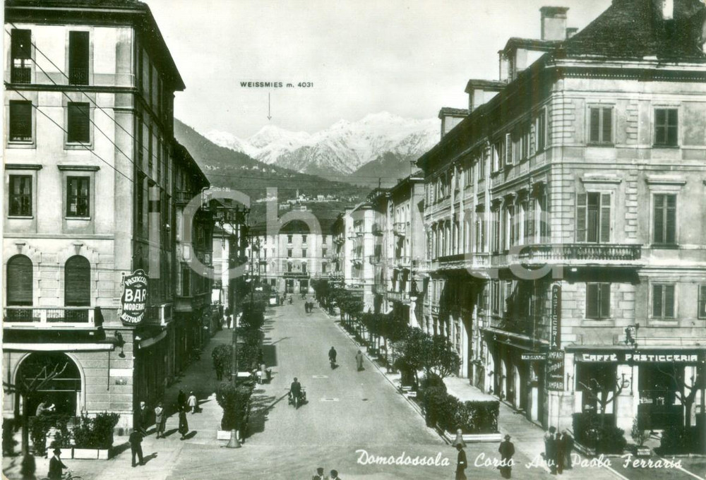 Cartolina originale da collezione 1965 ca DOMODOSSOLA Corso Avvocato Paolo FERRARIS Cartolina FG VG 1
