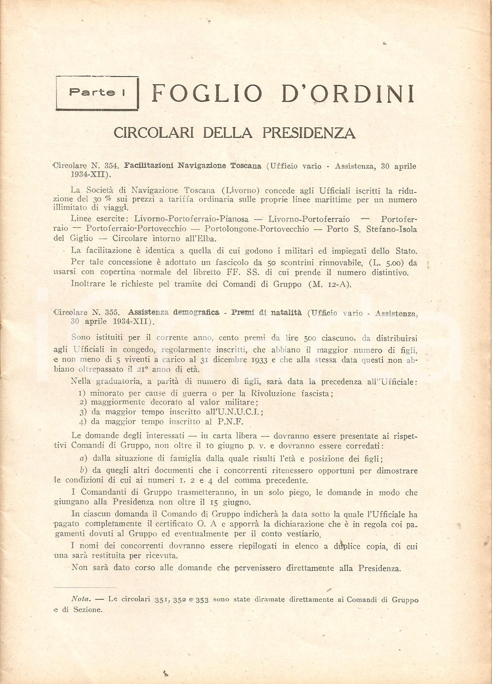 Documento originale, autentico 1934 ROMA U.N.U.C.I. Foglio d ordini il campionato nazionale di scherma 1