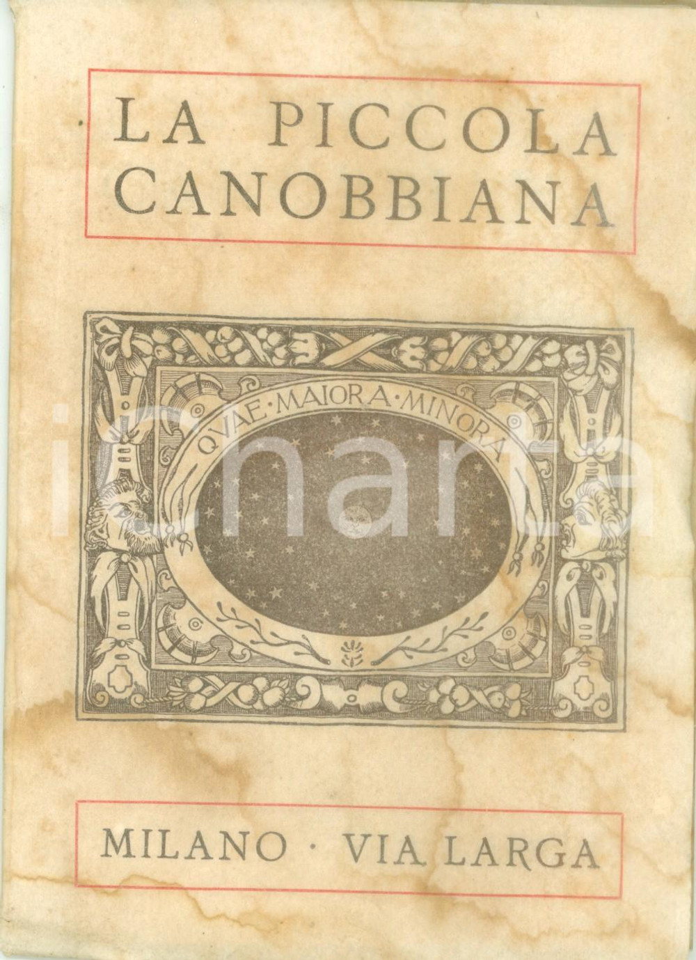 Libro, pubblicazione d epoca 1935 ca MILANO La Piccola Canobbiana in Via Larga Pubblicazione 1
