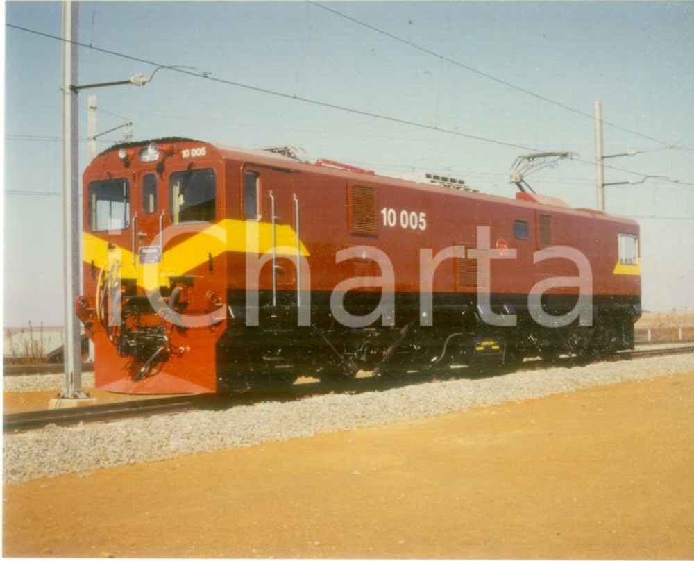 Fotografia d epoca originale 1975 ca SOUTH AFRICAN RAILWAYS Locomotiva elettrica Class 10E Fotografia 1
