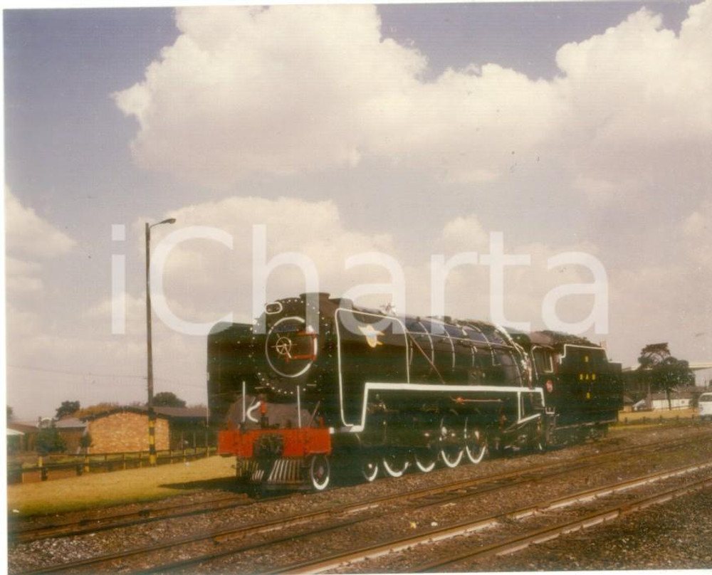 Fotografia d epoca originale 1975 ca SOUTH AFRICAN RAILWAYS Locomotiva Class 15F 482 Fotografia 1