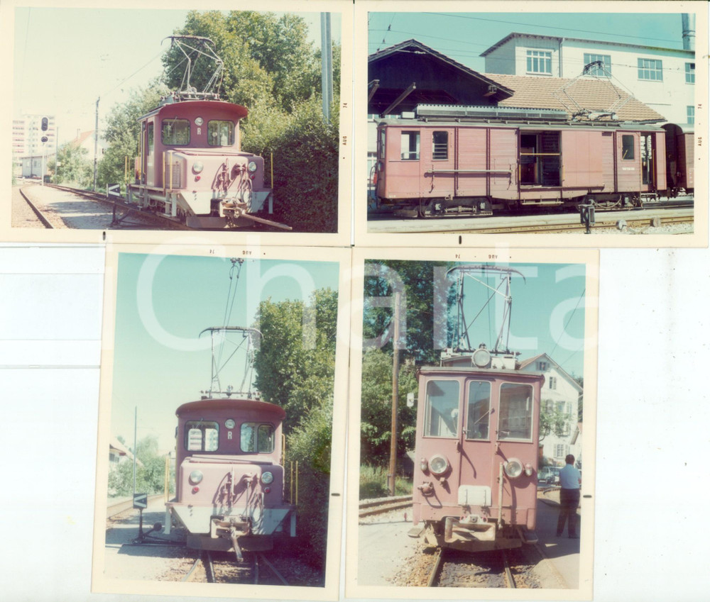 Fotografia d epoca originale 1974 SVIZZERA Ferrovie WYNENTAL UND SUHRENTALBAHN Locomotrice R Lotto 4 foto 1